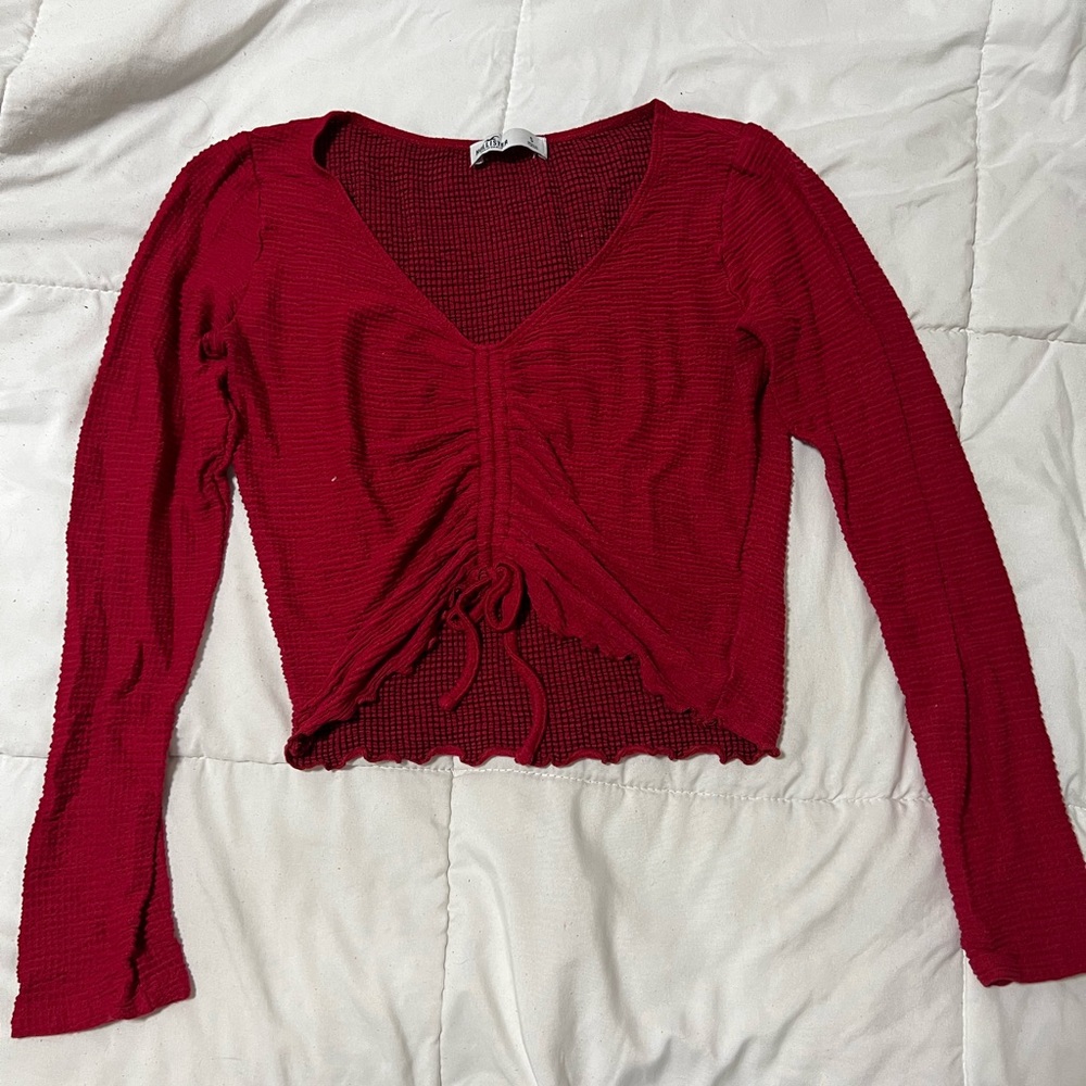 HOLLISTER RED LONG SLEEVE